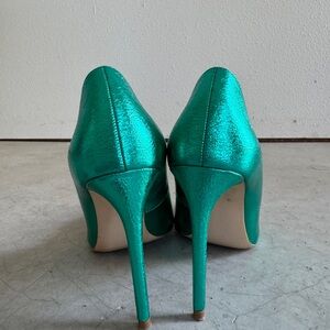 Zara Shimmering Teal Heels